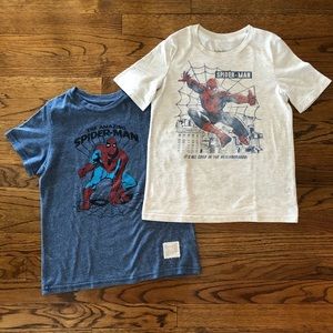 2 Spider-Man T-shirts boys size 7 & 8